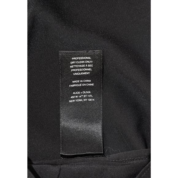 A6 Auth ALICE + OLIVIA Off White W/Black Square Panel Tweed Shift Dress Size 6 - Picture 7 of 7